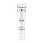 Covering fluid for couperose skin, Nude 20 - masks dilated capillaries and skin redness and prevents skin hypersensitivity. It strengthens blood vessels by inhibiting the release of pro-inflammatory molecules. Perfectly adapts to the skin, evening its color. Contains UVA / UVB filters.