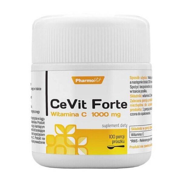 Pharmovit CeVit Forte - a dietary supplement containing vitamin C in a dose of 1000 mg. Product intended for adults. Pharmovit CeVit Forte contains vitamin C,