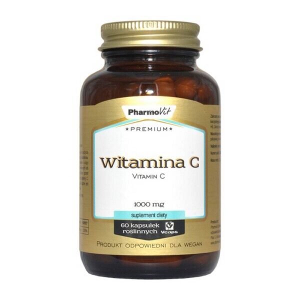 Pharmovit Premium Vitamin C 100 mg - a dietary supplement intended for adults. Vitamin C supports the proper functioning of the nervous system and immune system,