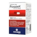 PotazeK - пищевая добавка, предназначенная для взрослых. Калий поддерживает поддержание надлежащего кровяного давления, влияет на правильное функционирование нервной системы, дополнительно поддерживает правильное функционирование мышц.