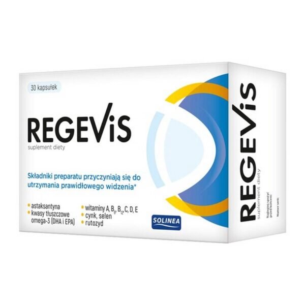Regevis - a dietary supplement containing ingredients that supplement the daily diet with the highest quality nutrients that help maintain proper vision and protect cells against oxidative stress.