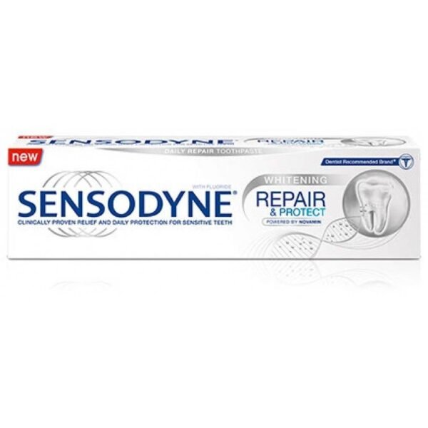 Toothpaste with fluoride for sensitive teeth.