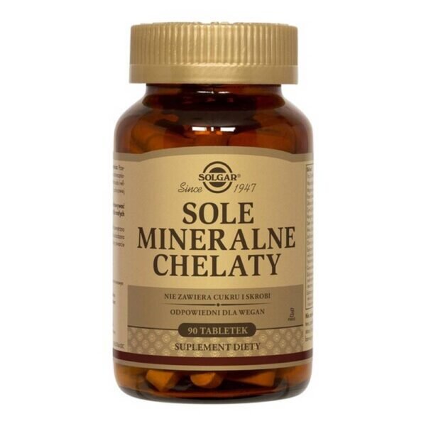 Solgar Sole Mineralne Chelaty - dietary supplement containing amino acid chelates of minerals. The product is intended for adults. Solgar dietary supplement contains minerals in the form of amino acid chelates, which ensure better absorption.
