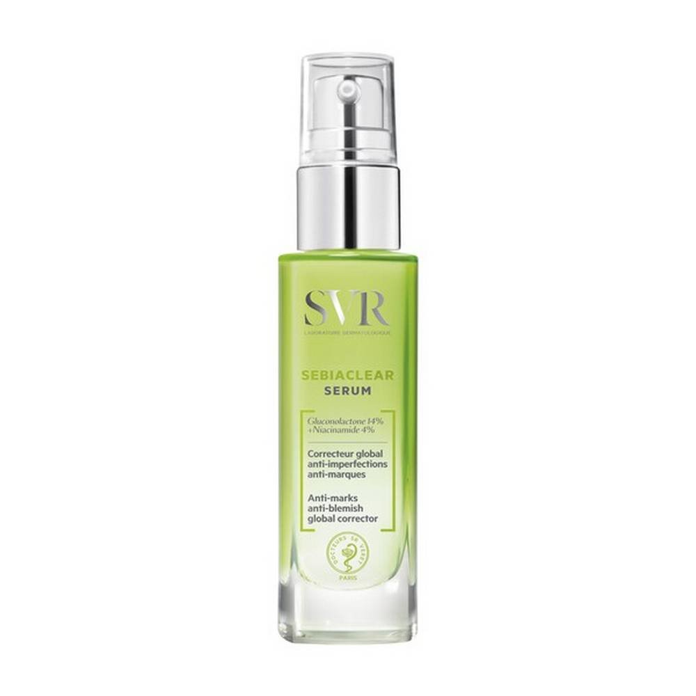svr sebiaclear serum anti blemish serum 30 ml A comprehensive serum that reduces imperfections, discoloration and wrinkles - intended for adults with acne-prone skin.