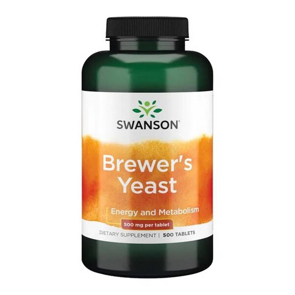 swanson brewers yeast 500 mg tablets 500 Brewer's yeast - a dietary supplement containing riboflavin, vitamin B12 and brewer's yeast. The product is intended for adults. The product is not recommended for pregnant and lactating women. Do not exceed the recommended daily dose.