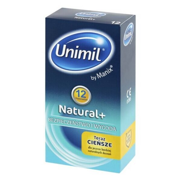 Unimil Natural, latex condoms, 12 pcs.
