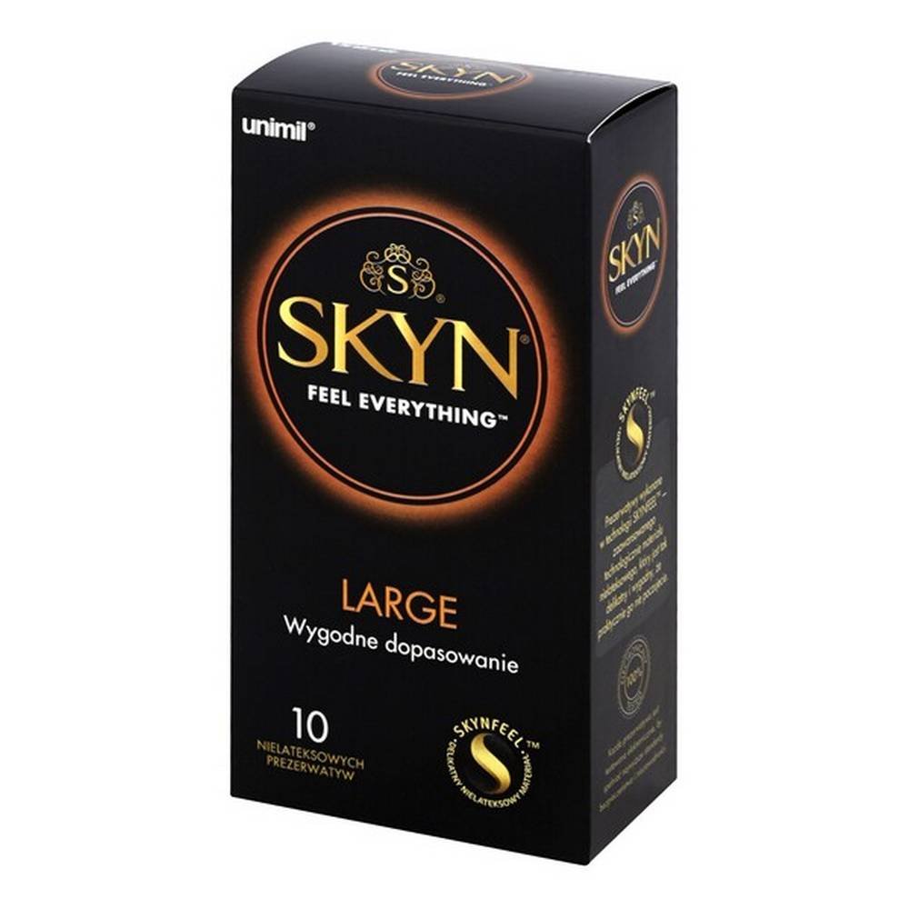unimil skyn large non latex condoms 10 pcs Unimil Skyn Большие презервативы без латекса.