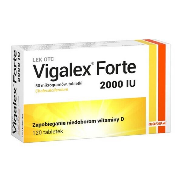 Vigalex Forte tablets are vitamin D3 in the form of a drug. The medicinal product is intended for adults and children over 12 years of age with a healthy body weight in order to, inter alia, prevent vitamin D deficiency, rickets and osteomalacia.