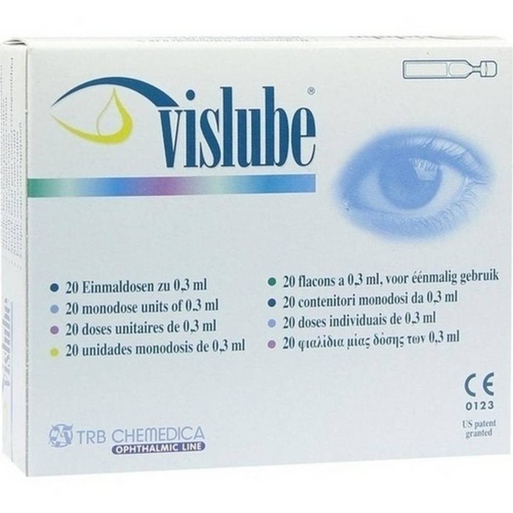 vislube eye drops 20x03 ml Для смачивания контактных линз при ношении.
