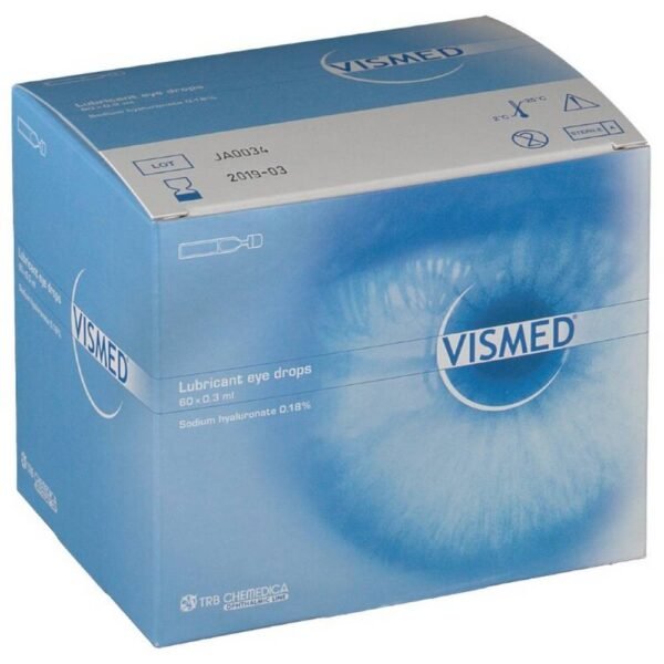 Wetting solution for the eye, sterile, free of preservatives.