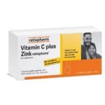 Food supplement with vitamin C and zinc.