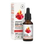 Vitamin D3 (2000IU) + K2 + turmeric extract - a dietary supplement containing natural ingredients. Product intended for adults. Vitamin D supports the proper functioning of the immune system, supports the maintenance of healthy teeth, supports the proper functioning of muscles.