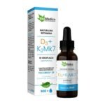 Vitamin D3 + K2Mk7 in drops - a dietary supplement containing the natural antioxidant TOCOBIOL SF in the form of a mixture of tocopherols. Product intended for adults.