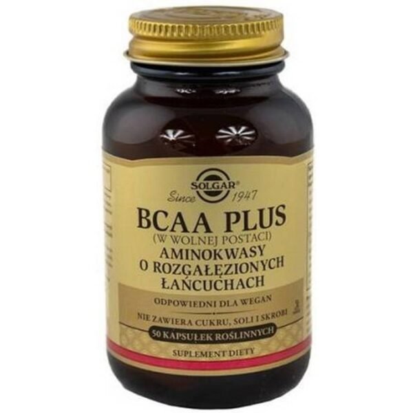 Solgar BCAA Plus is a set of amino acid capsules. BCAA - Branched Chain Amino Acid - Branched Chain Amino Acids. The branched chain amino acids are leucine, isoleucine and valine. Like all essential amino acids, they must also be ingested with food.