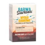 Anti-acne sulfur soap - excellent support in the fight against imperfections and acne lesions. The soap effectively cleanses the skin, prevents it from getting greasy, reduces the visibility of pores without causing excessive skin dryness.
