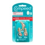 Medical device Compeed Bladder plasters mix types is a comprehensive solution for blisters, regardless of the cause of their occurrence (e.g. running, new shoes, etc.). The product provides immediate pain relief and supports natural healing.