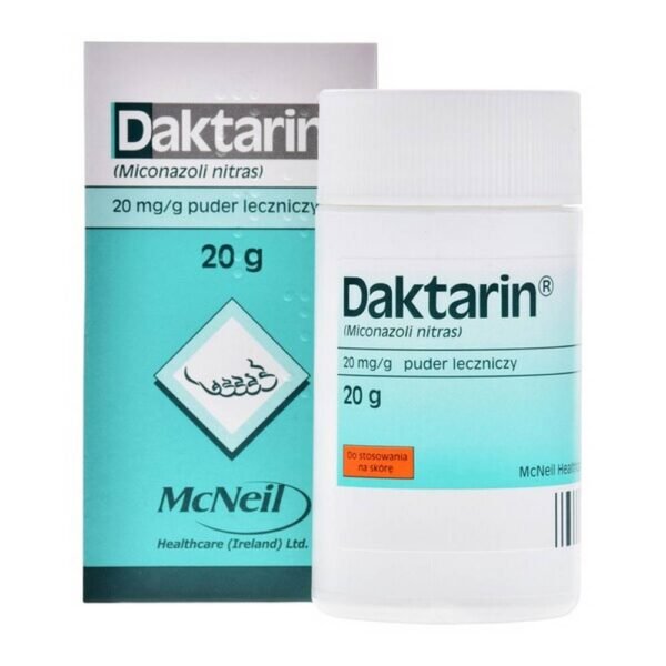 Daktarin medicinal powder is a drug in the form of an aerosol with antifungal activity. Daktarin reduces itching of the skin caused by yeasts and dermatophytes. in mycosis in the so-called "athlete's foot". The medicated powder sprayed on the skin contains miconazole, which is also active against rods and gram-positive cocci.