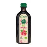 ZIELNIK DOZ BIO Raspberry, juice, foodstuff, NFC juice, obtained directly from raspberry fruit, obtained from organic farming, not from concentrate. Pasteurized product. Suggested portion: 100 ml. The juice can be diluted with water in any proportion.