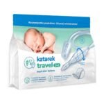 The medical device Katarek travel 2 in 1 is a nasal aspirator designed for infants and young children. The product enables the extraction of runny nose at home (can be connected to a vacuum cleaner), as well as outside it, e.g. on a walk, on a trip when access to a vacuum cleaner is impossible (oral aspirator).