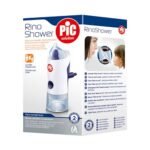 A spray nasal irrigator, ideal for rinsing the nasal cavity and nasopharynx. The device has been specially designed to facilitate and increase the effectiveness of treatment while reducing the waste of medication.