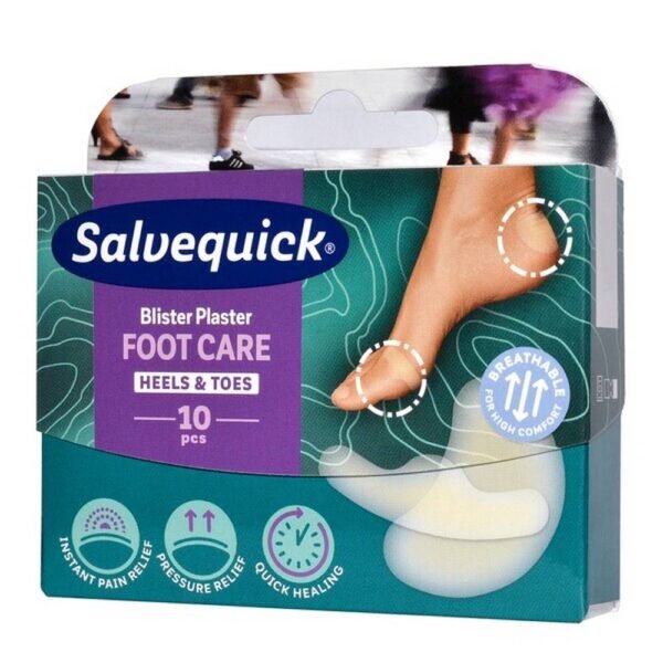 Medical device Salvequick Med Blister Rescue Toes are innovative, hydrogel patches providing 360o protection of finger blisters. The dressings do not stick to the blisters and are easy to remove.