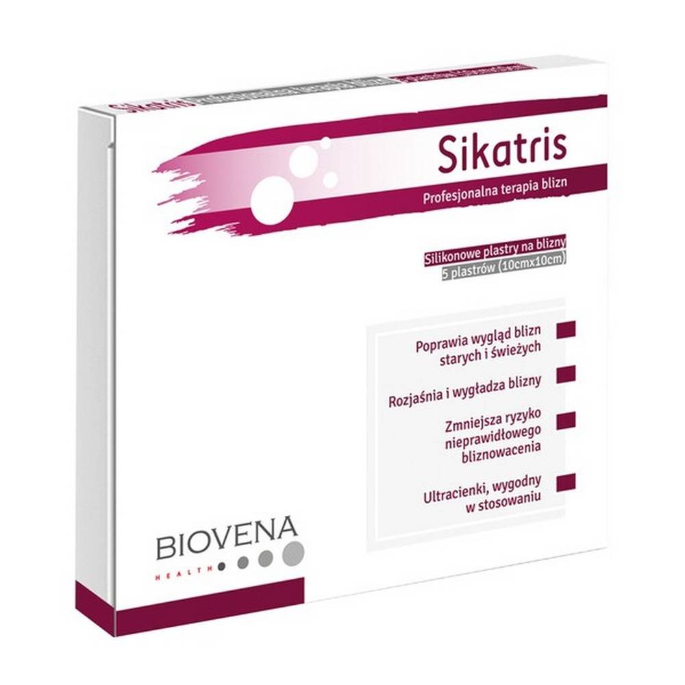 sikatris silicone scar patches 10cm x 10cm 5 pcs Professional scar therapy