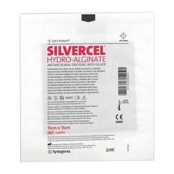 Silvercel medical device is a hydroalginate dressing with the addition of silver. It enables simultaneous cleaning of the wound of bacterial microflora and absorbing excess exudate.