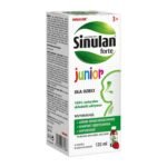 Sinulan Forte Junior - жидкая пищевая добавка, содержащая композицию экстрактов растений, которые поддерживают работу дыхательной системы и иммунной системы, и биотина, который помогает поддерживать надлежащее состояние слизистых оболочек. Вкус клубники.