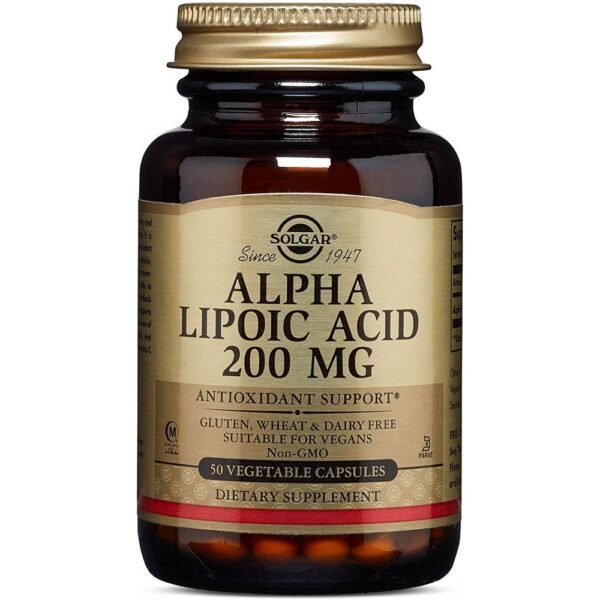 Solgar's Alpha Lipoic Acid - Alpha Lipoic Acid, also known as ALA, is a coenzyme often referred to as a universal compound because it is soluble in water and fat, allowing it to function in both the membrane and the aqueous parts of cells. Alpha Lipoic Acid helps restore vitamins C and E, as well as coenzyme Q10. ALA is one of the elements of the Krebs cycle.