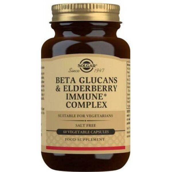 Solgar Beta Glucanos Immune Complex with Elderberry is a unique blend of nutrients that support the maintenance of the immune system. This exclusive formula combines seven active ingredients in the form of 83: 1 pure elderberry extract, which is equivalent to 4g dried elderberry, beta 1.3 / 1.6 glucan, vitamins and minerals.