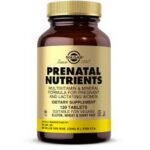Solgar Prenatal Nutrients is a proprietary formula that provides 100% Daily Value of most essential vitamins and minerals for pregnant and lactating women.
