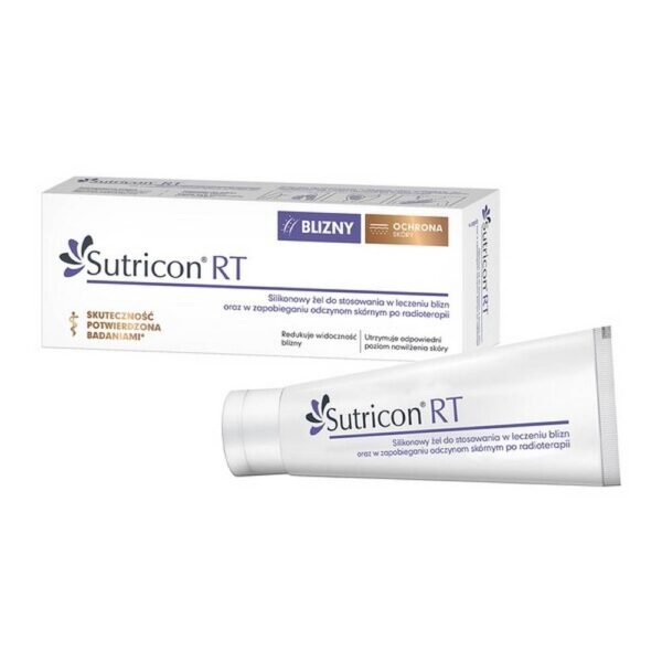 The Sutricon RT medical device is a silicone gel that supports the treatment and care of fresh and old scars. As the gel dries, it creates a flexible, invisible layer on the skin surface. It maintains an adequate level of hydration and protects scars from external factors.