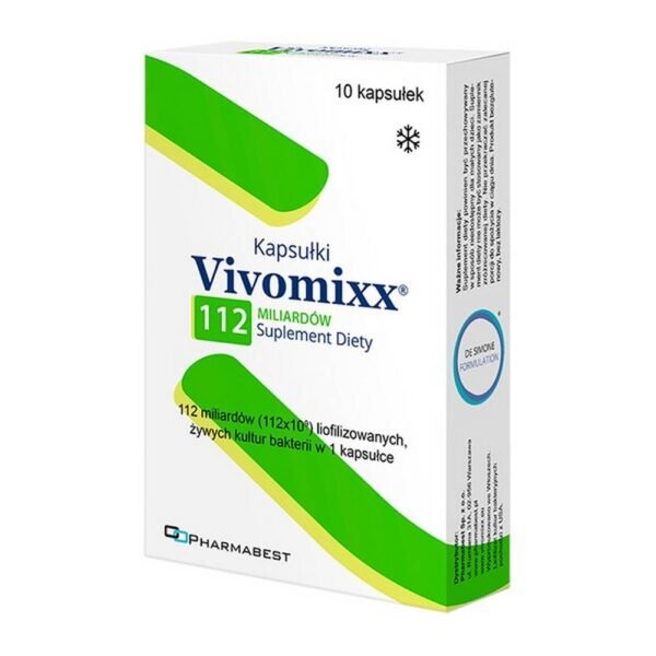 Vivomixx 112 - a dietary supplement containing a lyophilisate of live probiotic bacteria cultures. The preparation is intended for infants, children and adults. Vivomixx 112 contains 112 billion beneficial bacteria in one capsule, which contribute to the proper functioning of the intestines