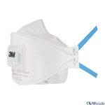 Folding respirator 3M 9322+ with an exhalation valve up to 12x NPK P, FFP2. Protection against hazardous particles - fine dust, liquid aerosols based on water and oil.