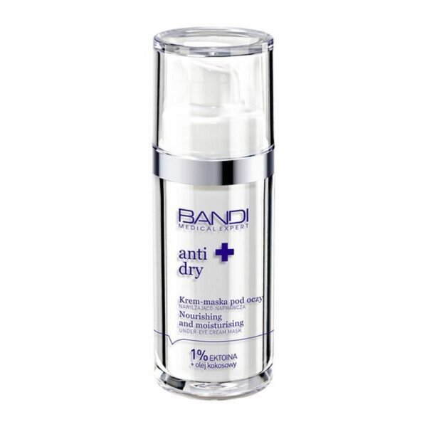 Bandi Medical Expert Anti Dry. Moisturizing and repairing eye cream mask. Immediate, clear and long-lasting skin hydration improvement of elasticity, reduction of wrinkles caused by dryness of the epidermis, smoothing and brightening of the skin