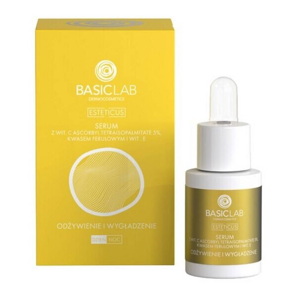 Anti-wrinkle treatment for the face, nourishment and smoothing. Regenerates and firms. Anti-wrinkle serum in the form of light oil with a modern derivative of vitamin C - Ascorbyl Tetraisopalmitate in a concentration of 5%, natural vitamin E and ferulic acid restores skin elasticity.