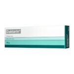 Daktarin is a medicinal product used in the treatment of mycoses of the skin, e.g. of the trunk, groin, feet. The drug is also antibacterial, so it can be used in mycoses infected secondarily by bacteria. The first effect of the drug is to reduce the itching of the skin accompanying mycosis.