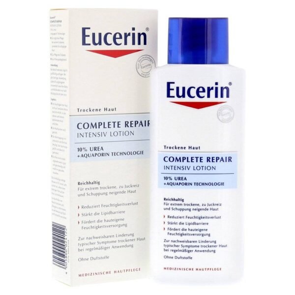 Успокаивающий лосьон Eucerin Complete Repair с 5% мочевиной.