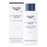 The Eucerin UreaRepair Original Lotion 3% is a rich body cream that contains urea and is enriched with the natural moisturizing factor lactate.