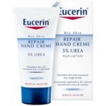 Eucerin UreaRepair PLUS hand cream 5% Urea + Ceramides & Natural moisturizers - for daily care of very dry, rough hands. Suitable for skin prone to xerosis, psoriasis and the skin of diabetics