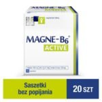 Magne-B6 Active - a dietary supplement containing magnesium, vitamin B6 and folic acid. The preparation is intended for adults and children over 6 years of age. Lemon flavor. The ingredients contained in Magne-B6 Active help reduce fatigue, support proper psychological functions and resistance to stress.