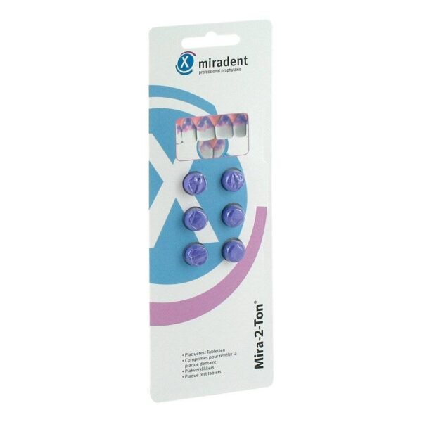 The solution stains plaque