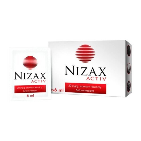Nizax Activ is a medicated shampoo for people struggling with dandruff, seborrheic dermatitis or tinea versicolor. Nizax Activ is antifungal and is intended for topical application to the skin.