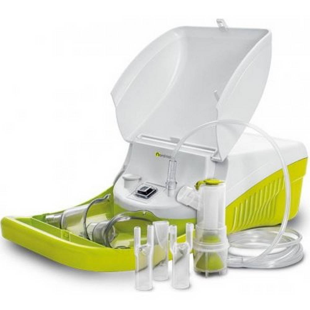 norditalia meganeb plus Powerful compressor inhaler. Spray power control. Particle size adjustment. High performance. Store accessories in the case of the device.