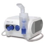 The Omron Compressor inhaler is used to moisturize the lower and upper respiratory tract and inhale medications. PackagePackage contains: device (compressor); spray chamber kit; inhalation hose (PVC) 200 cm; mouthpiece; nozzle for nasal inhalation; children's mask (PVC); mask for adults (PVC);