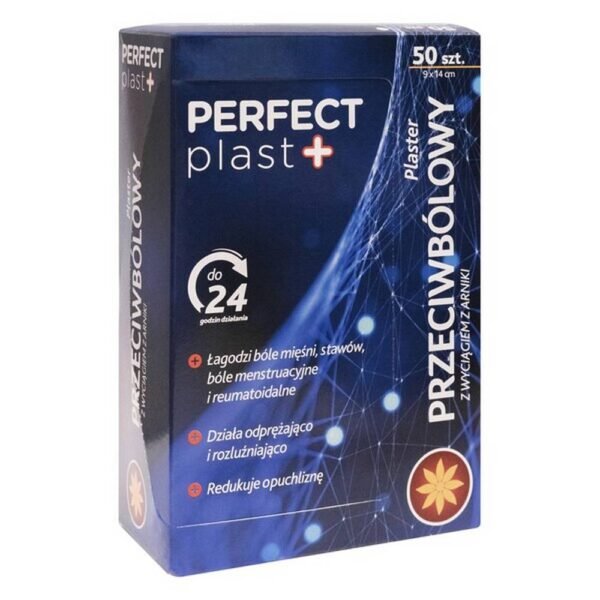 A medical device for adults and adolescents over 16 years of age.The patch with ingredients that have an analgesic and soothing effect, incl. devil's claw, mountain arnica and white willow bark. The product applied topically has a soothing effect on muscle and joint pains, menstrual pains, relieves high physical activity, and also relaxes the muscles.