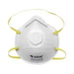 Particle filter respirator FFP3 with exhalation valve for mechanical and thermal particles and vapors. FFP3 masks can be used in the pharmaceutical and chemical industries.