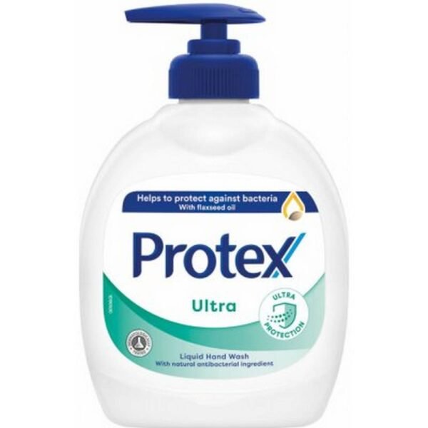 Protex Ultra liquid antibacterial soap. By using this liquid soap, you will achieve antibacterial effects and a feeling of freshness thanks to the added herbs.
