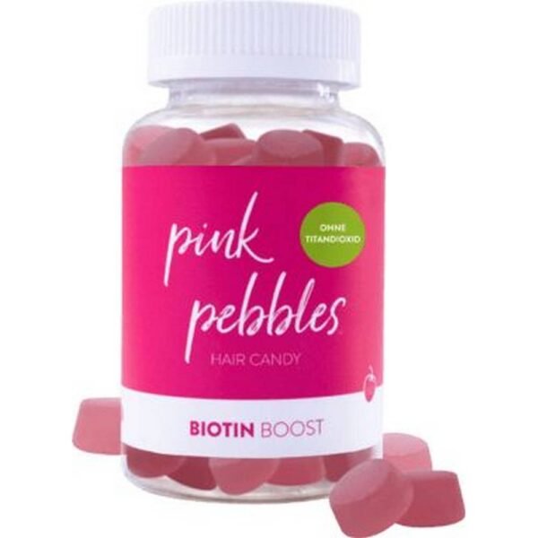 The PUFFIN pink pebbles ™ Biotin Boost is a modern nutritional supplement with a delicious strawberry flavor and a super soft wine gum consistency.