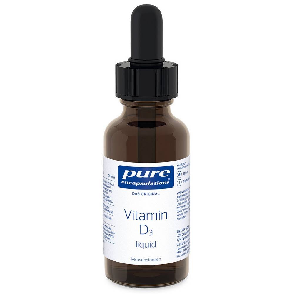 pure encapsulations vitamin d3 liquid 225 ml In many European countries, an insufficient supply of vitamin D3 can be observed in all age groups, although the “sun vitamin” can be formed by the human organism itself through direct sunlight on the skin.
